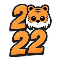 Chinese new year 2022 year of the tiger symbol vector