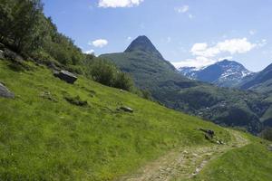 Geiranger is a small tourist village in Sunnmore region of Norway. photo