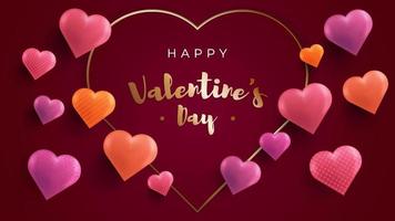 Valentine's day background design vector