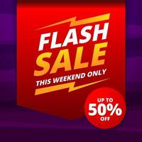 Flash sale banner vector background for media protion advertising and social media post