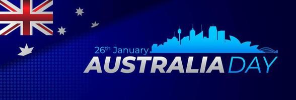 ilustración de fondo del vector de la bandera del día de australia, celebración del 26 de enero nación festiva australiana