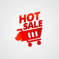 Hot sale label vector illustration, sign sticker graphic element for media promotion product