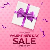 Happy valentines day sale banner background vector illustration with love hearth composition for media promotion