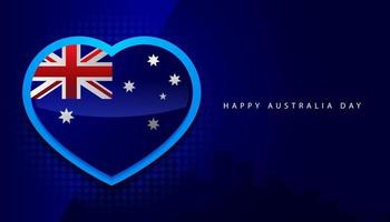 ilustración de fondo del vector de la bandera del día de australia, celebración del 26 de enero nación festiva australiana