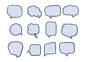 speech bubble color vector illustration