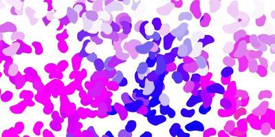 Light purple, pink vector texture with memphis shapes.