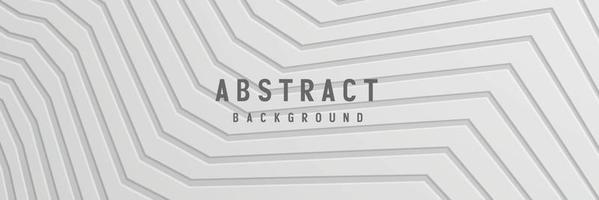 banner Abstract geometric white and gray color background vector illustration.