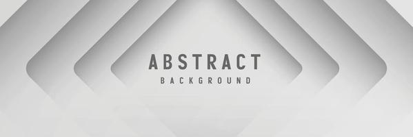 banner Abstract geometric white and gray color background vector illustration.