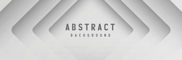 banner Abstract geometric white and gray color background vector illustration.