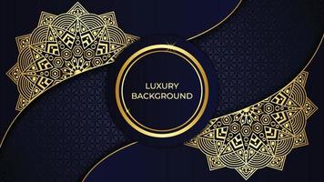 Luxury mandala background with golden line and pattern style vector