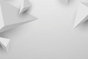 banner Abstract geometric white and gray color background vector illustration.