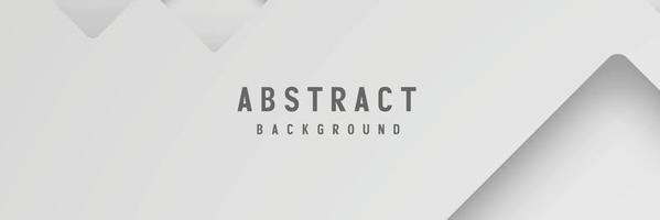 banner Abstract geometric white and gray color background vector illustration.