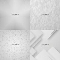 banner Abstract geometric white and gray color background vector illustration.