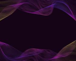 Abstract background with colorful wavy lines gradient fluid vector