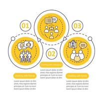 Time online vector infographic template. Communication. Business presentation design elements. Data visualization with steps and options. Process timeline chart. Workflow layout with linear icons