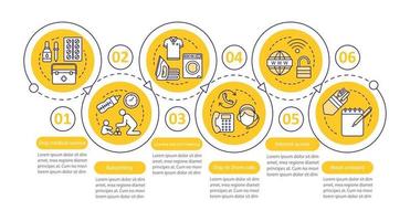 Plantilla de infografía de vector de instalaciones de crucero. servicio medico, niñera. elementos de diseño de presentación de negocios. visualización de datos con pasos y opciones. gráfico de la línea de tiempo del proceso. diseño del flujo de trabajo