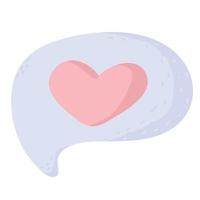Speech bubble with heart. Valentine's Day, love, relationships. vector