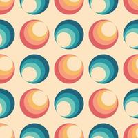 Retro 70s seamless pattern background design vector