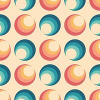 Retro 70s seamless pattern background design vector