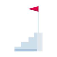 stair with success flag vector