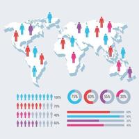 population infographic in planet vector