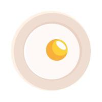 egg fried in dish vector