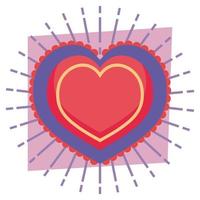 corazón con rayos vector