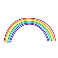 Multicolored rainbow on a white background. vector