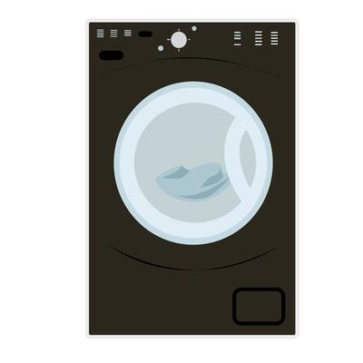 The washing machine is dark brown.