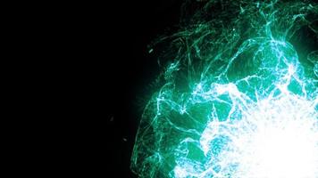 plasma verde brillante estalla con energía - lazo