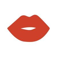 vector de labios rojos