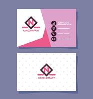 pink business cards styles vector