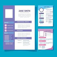 curriculum vitae templates styles vector