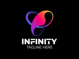 Trinity infinity logo vector. triple knot Loop logotype. endless logo, like rainbow ribbon. Infinity abstract emblem. vector