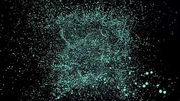 green particle animation video