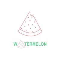 Watermelon berry logo template, summer season, fruit company vector illustration. Colorful watermelon slice logotype, logo design can be used for business companies, websites, brochures, and posters.