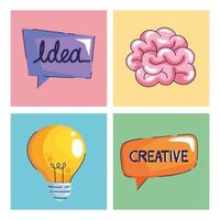 ideas y diseños creativos vector