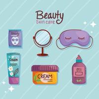 beauty skin care products vector