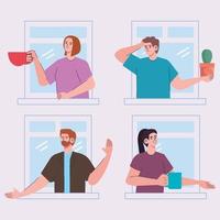 neighbors sharing things through window vector