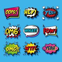 collection exclamations designs vector