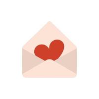 Love post card and envelope with hearts vector illustration