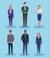 business people standing vector