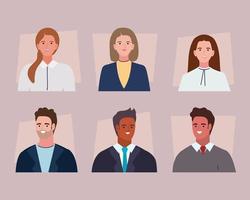 business people smiling vector