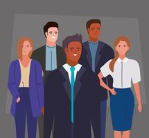 elegant business people vector