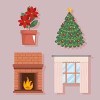 decoración de vacaciones de navidad vector