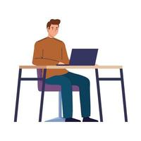 man in workplace vector