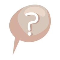 speech bubble with question mark vector