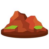 desertic mountain scene vector