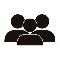 three silhouettes figures avatars vector