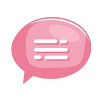 pink speech bubble vector